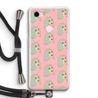 King Kylie: Pixel 3 Transparant Hoesje met koord