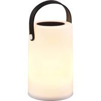 Zonne-energie LED Tafellamp met USB. RGBW. IP44 - Wit. Rond