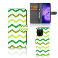 OPPO Find X5 | Telefoon Hoesje | Zigzag Groen | Portemonnee hoesje