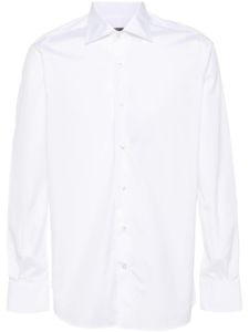 Canali chemise en coton à manches longues - Blanc