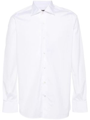 Canali chemise en coton à manches longues - Blanc