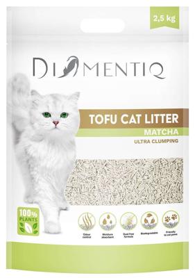 DIAMENTIQ Tofu Matcha Ultra clumping - plantaardige kattenbakvulling - 2,5 kg