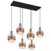 Globo HanglampMilley brons 6-lichts - 15560-6HA
