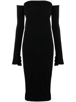 THE ANDAMANE robe-bustier à fermeture nouée - Noir