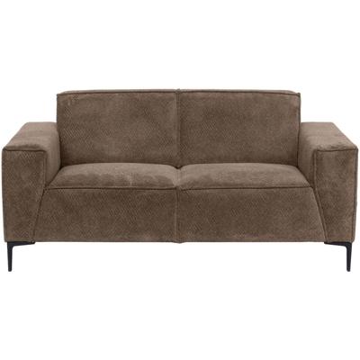 Leen Bakker - Bank Romy 2-zits - Egon - Stof - Taupe - 90x195x78 Cm