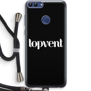 Topvent Zwart: Huawei P Smart (2018) Transparant Hoesje met koord
