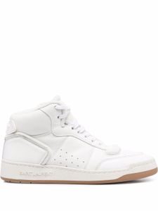 Saint Laurent baskets montantes à lacets - Blanc