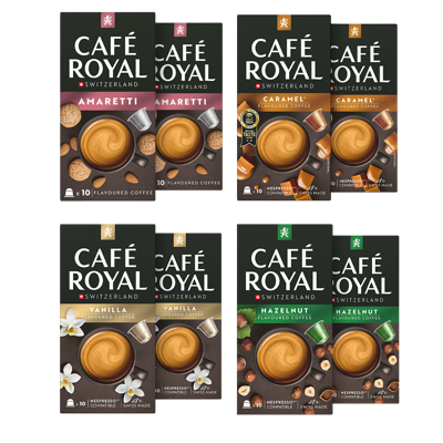 Proefpakket Café Royal gearomatiseerde koffies - 80 koffiecups