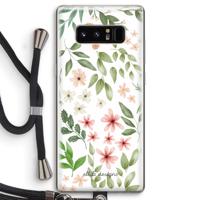 Botanical sweet flower heaven: Samsung Galaxy Note 8 Transparant Hoesje met koord