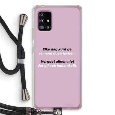 gij zijt ook iemand: Samsung Galaxy A51 5G Transparant Hoesje met koord
