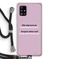 gij zijt ook iemand: Samsung Galaxy A51 5G Transparant Hoesje met koord gij zijt ook iemand: Samsung Galaxy A51 5G Transparant Hoesje met koord