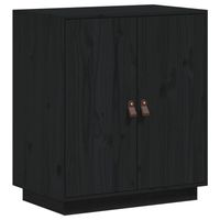 The Living Store Houten Dressoir - Bijzetkast - 65.5 x 40 x 75 cm - Zwart