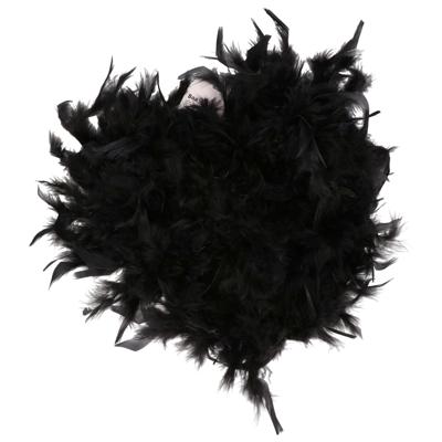Boa Kerstslinger - zwart - veren - 180 cm - brandvertragend - kerstboomversiering
