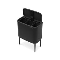 Brabantia 316067 vuilnisbak 33 l Rechthoekig Roestvrijstaal Zwart - thumbnail