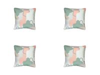 Sierkussen met paspel ca. 50x50 cm Grafi salmone (4 stuks) Madison - Madison