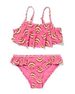 HEMA Kinderbikini rib schelpen roze (roze)