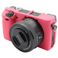 PULUZ zachte siliconen beschermhoes voor Sony ILCE-6300/A6400 (Rose Red)