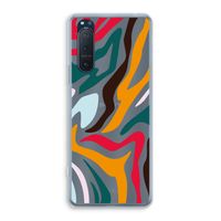 Colored Zebra: Sony Xperia 5 II Transparant Hoesje