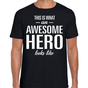 Awesome hero cadeau t-shirt zwart voor heren