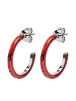 MM6 Maison Margiela boucles d'oreilles à logo gravé - Rouge