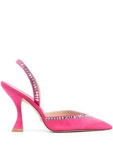 Stuart Weitzman escarpins pointus à ornements en cristal 100 mm - Rose