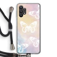 White butterfly: Samsung Galaxy A32 5G Transparant Hoesje met koord