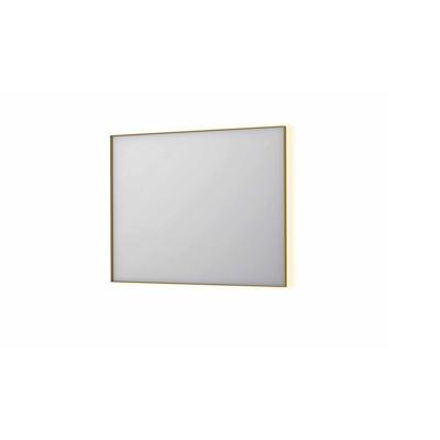 Spiegel INK SP32 100x4x80 cm Incl. Indirect LED-Verlichting Rondom en Spiegelverwarming Geborsteld Mat Goud