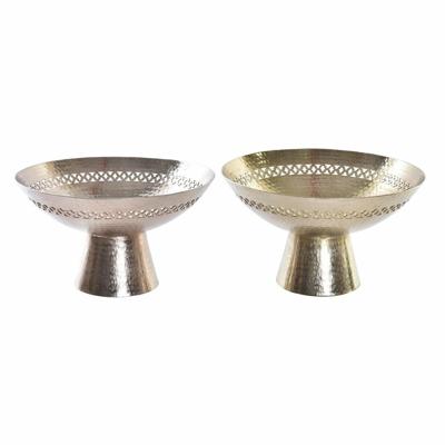 Tafeldecoratie DKD Home Decor 34 x 34 x 20 cm Gouden Koper Arabisch Stansen (2 Stuks)