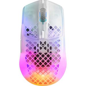 SteelSeries Aerox 3 Wireless Ghost 2022 gaming muis 100 - 18.000 dpi, RGB leds