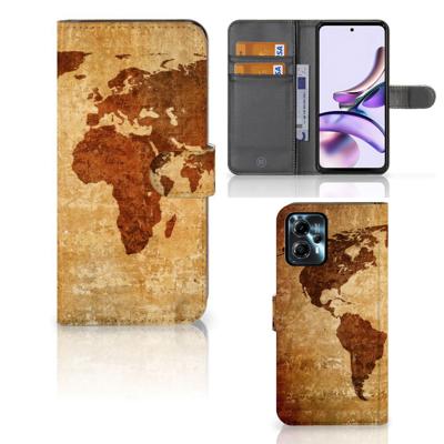 Motorola Moto G13 | G23 | Flip Cover | Wereldkaart