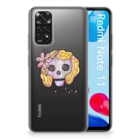 Silicone Back Case Xiaomi Redmi 10 | Redmi Note 11 4G Boho Skull - thumbnail