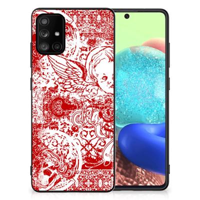 Telefoonhoesje Samsung Galaxy A71 Angel Skull Rood