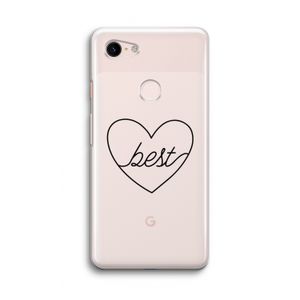 Best heart black: Google Pixel 3 Transparant Hoesje