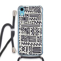 Marrakech print: iPhone XR Transparant Hoesje met koord