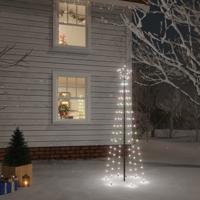 VidaXL Kerstboom met grondpin 108 LED&apos;s koudwit 180 cm