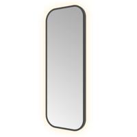Hotbath &More Mirrors Soft Square LED Badkamerspiegel - Rechthoek - 80 x 30 cm - Geborsteld Zwart Pvd