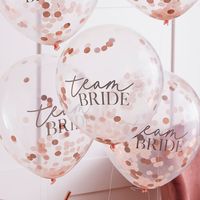 Vrijgezellenfeest 'Team Bride' Confetti Ballonnen (5st) - thumbnail