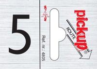 Route alulook 25 x 44 mm Sticker pick up cijfer 5 Pickup - Pickup