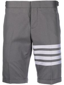 Thom Browne short à détail 4 bandes - Gris