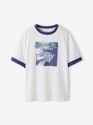 T-shirt met korte mouwen met fotoprint wit