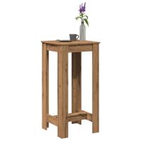 Bartafel 51x50x103,5 cm bewerkt hout artisanaal eikenkleurig