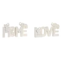 Decoratieve figuren Home ESPRIT Wit Orientaals 25 X 5 X 13 CM (2 Stuks)