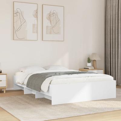 Bedframe massief hout wit 120x200 cm
