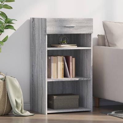 Dressoir 50x42,5x93 cm bewerkt hout grijs sonoma eikenkleurig