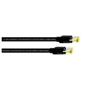 Cordial 15532 RJ45 Netwerkkabel, patchkabel CAT 5e S/UTP 0.30 m Zwart PUR-mantel 1 stuk(s)