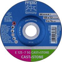 PFERD 62912725 E 125-7 SG CAST+STONE Afbraamschijf gebogen Diameter 125 mm Boordiameter 22.23 mm Aluminium legering, Gietijzer, Giethuid, Beton, Titanium 10 - thumbnail