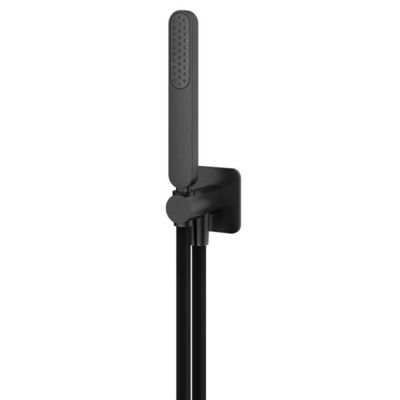 Handdouche Hotbath Gal Met Wandsteun Uitlaat Doucheslang 150 cm Geborsteld Gunmetal PVD