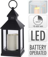 Lantern With Led Candle 23 cm kerst Nampook - Nampook