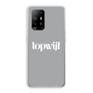 Topwijf Grijs Wit: Oppo A94 5G Transparant Hoesje