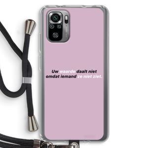 uw waarde daalt niet: Xiaomi Redmi Note 10S Transparant Hoesje met koord